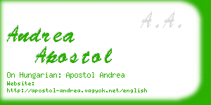 andrea apostol business card